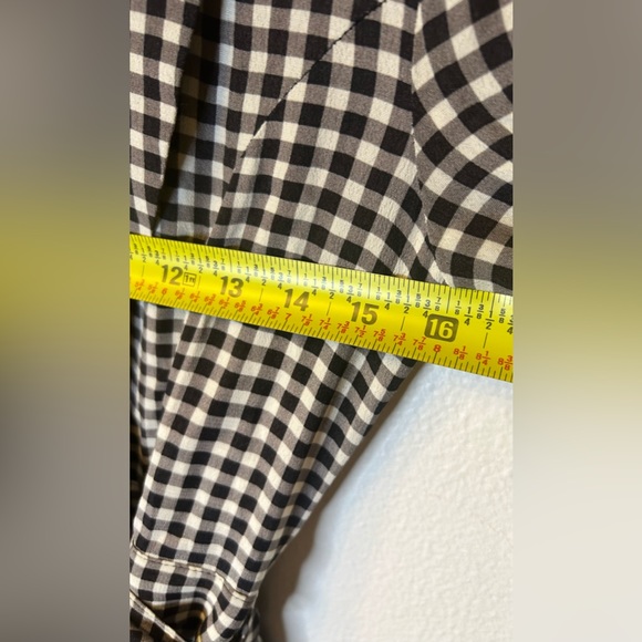 NWT..GANNI Check Gingham Print Wrap Dress Size 32 - Picture 14 of 15